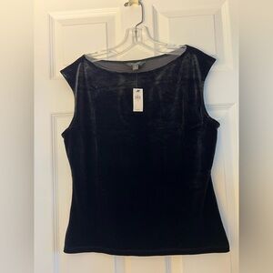 NWT Banana Republic Factory Elegant Black Cap Sleeve Top